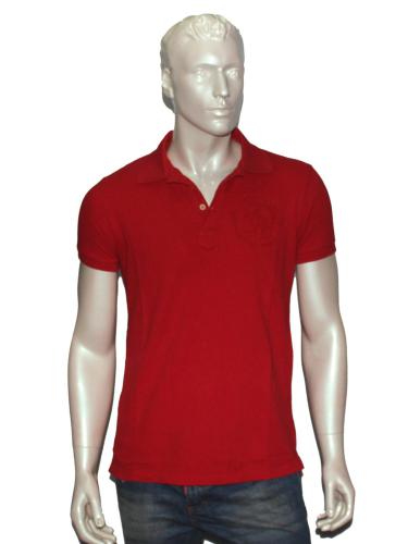 Collared Casual T-Shirt Red