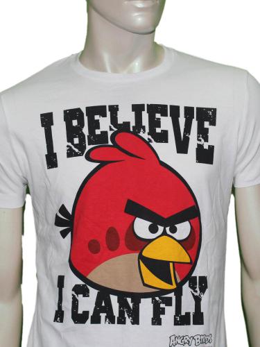 Angry Bird Round Neck Printed Casual T-Shirt