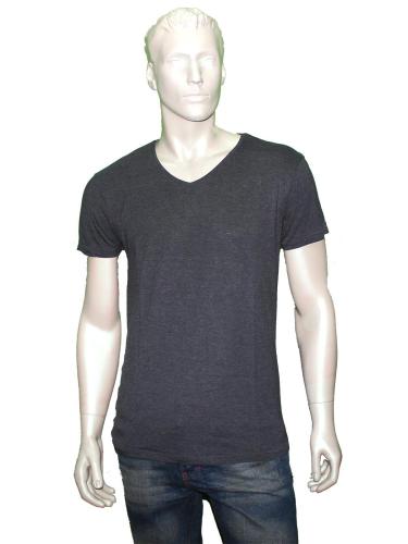 Factorie V-Neck Casual T-Shirt Grey