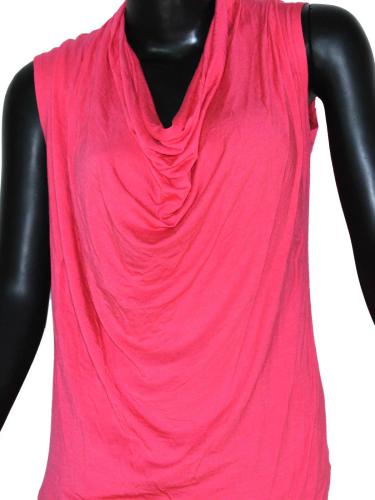 Jacky & Jamie Draped Neckline Casual Pink Top