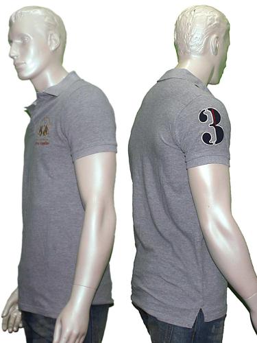 La Martina Grey Collared T-Shirt