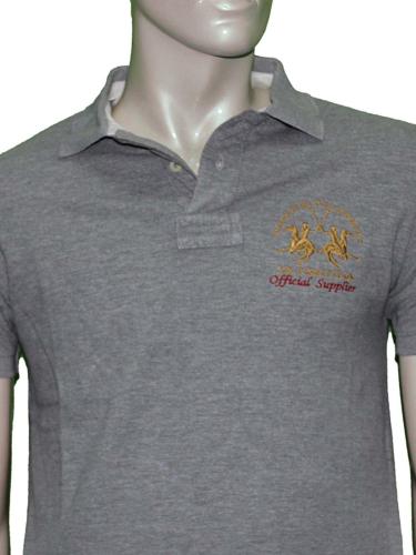 La Martina Grey Collared T-Shirt