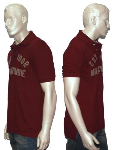 A&F Maroon Collared T-Shirt