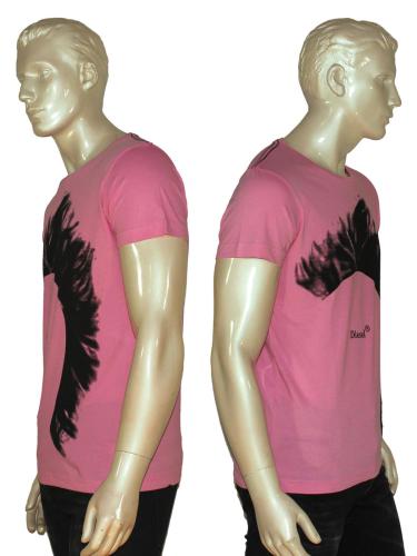 Pink Printed Casual T-Shirt